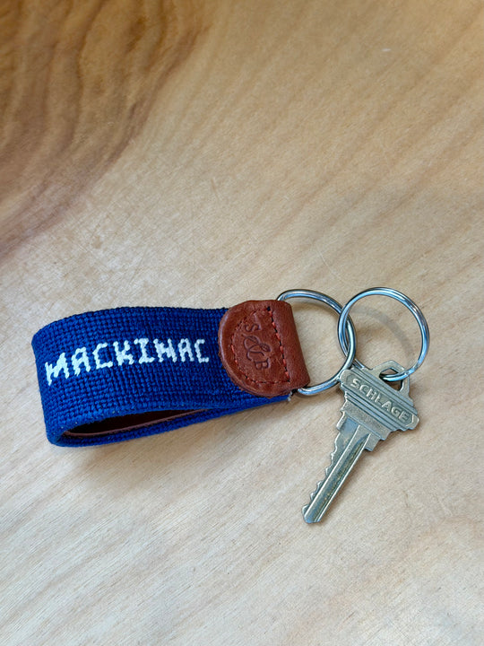 Mackinac Lighthouse Embroidered Keychain