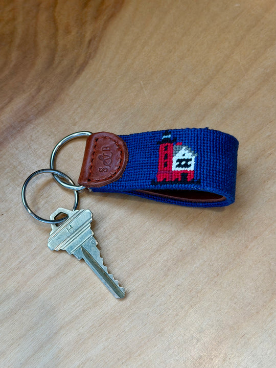 Mackinac Lighthouse Embroidered Keychain