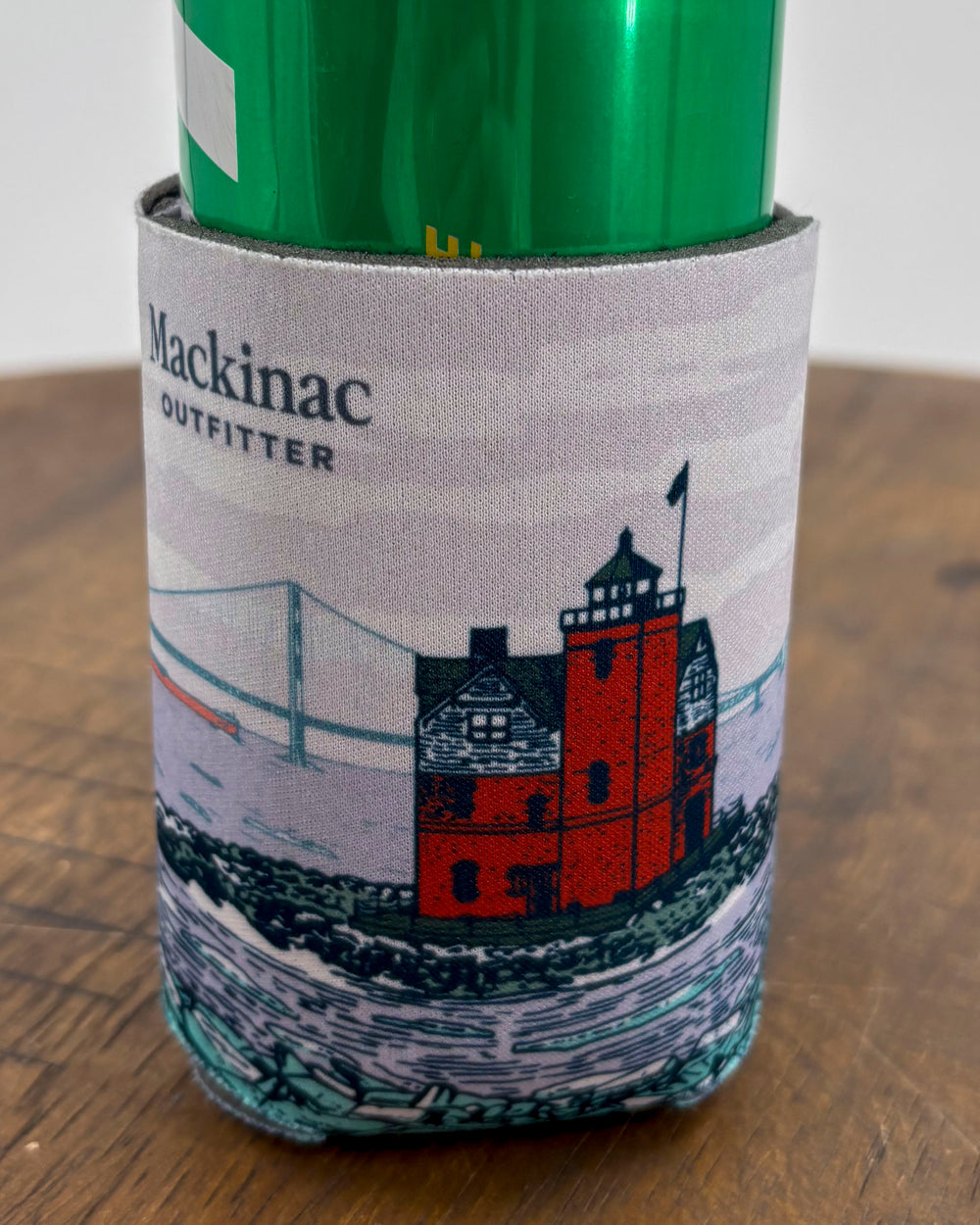 Round Island Winter Scene Koozie