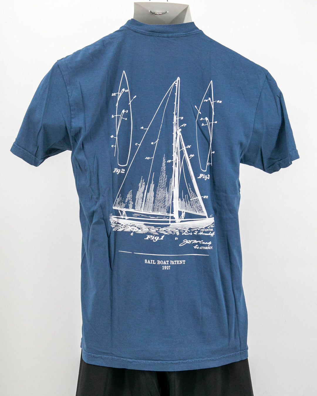Mackinac Sailboat Patent Pocket Tee