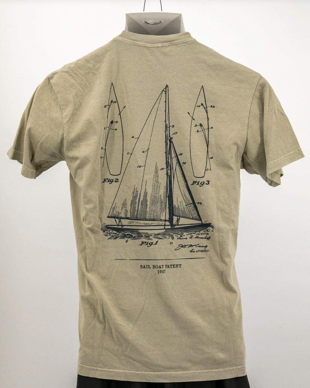 Mackinac Sailboat Patent Pocket Tee