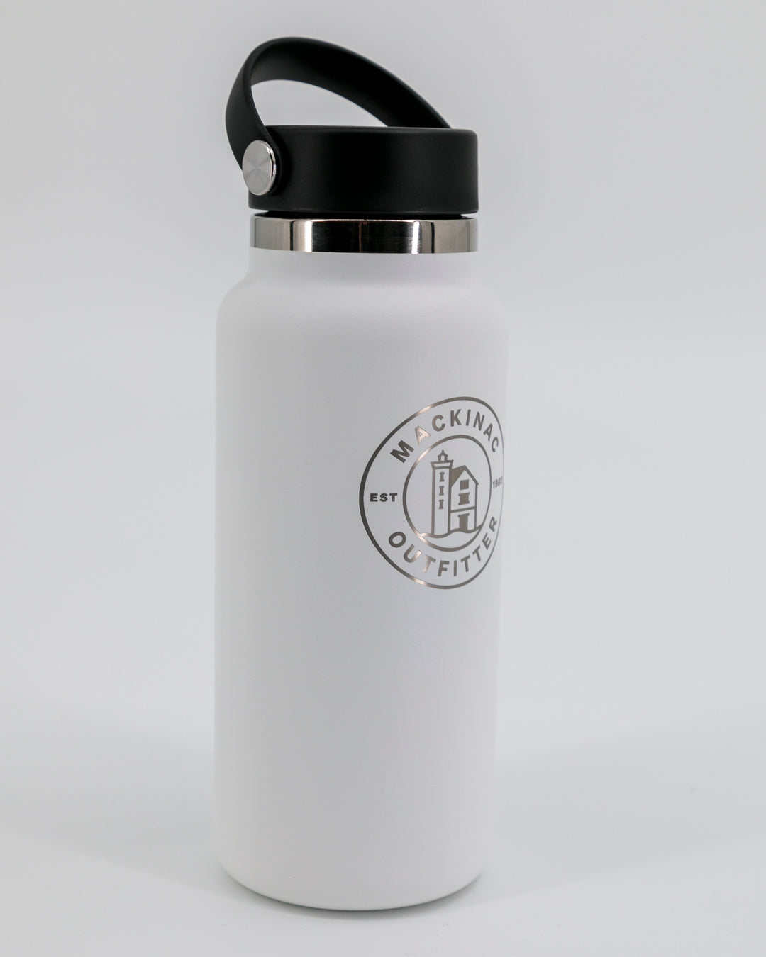 32 oz Hydro Flask- Circle EST / White