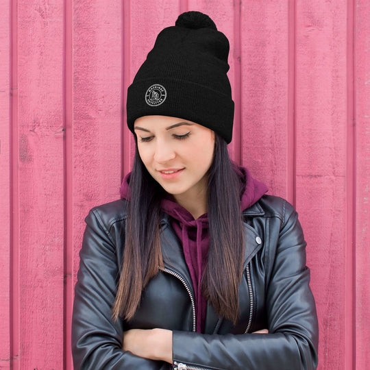 MO Circle Logo Pom Beanie