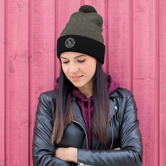 MO Circle Logo Pom Beanie