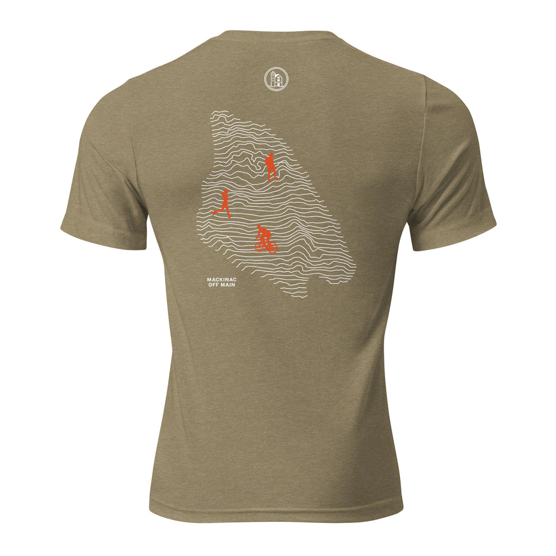 Bike Hike Run Topographic T-Shirt